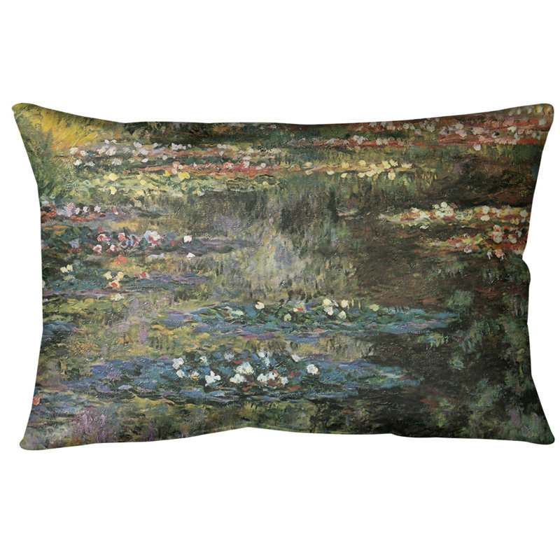 Coussin Claude Monet, nénuphar à Giverny, Polyester sergé