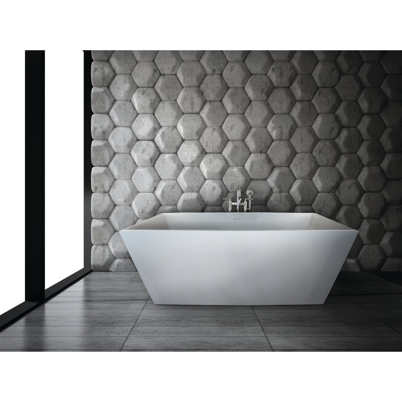 Bellevue 60'' L Soaking Bathtub, Matte White