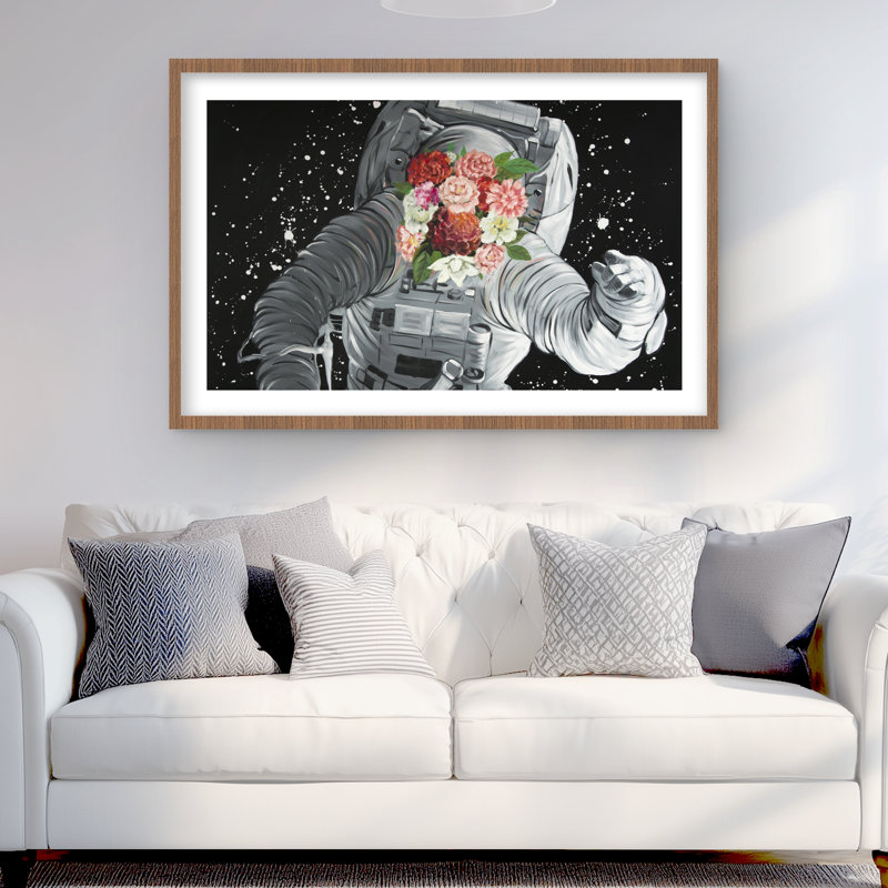 Dreaming of Space - Framed Matted Print for Bedroom Decor