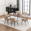 Chaises de salle à manger rembourrées en similicuir avec pieds en métal (lot de 6)-370718500-380069184