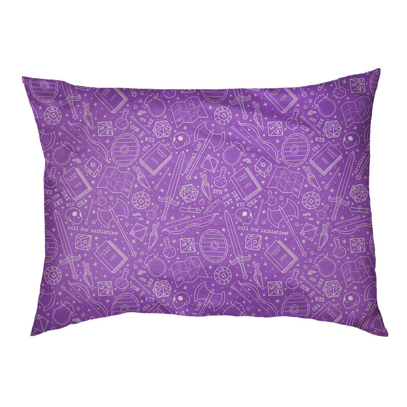 Coussin Byrge, Mauve / Blanc, Grand (l 42,5 po x P 32,5 po x H 14 po)