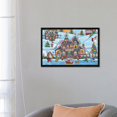Christmas Gingerbread Inn and Cafe 1 Piece Wall Art on Canvas