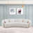 Boneless 102'' 5-Seater Boucle Sofa Modern Sectional Half Moon Leisure Couch Curved Sofa Teddy Fleece Velet WHITE-2043106459