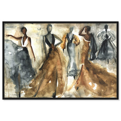 Fashion and Glam Bailando Dress - peinture sur toile
