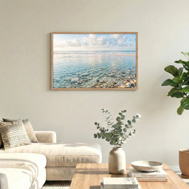 «Beach Sky», reproduction d'art sur toile, ensemble de 1, Natural, 18"H x 24"W