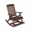 Chaise berçante de patio réglable en bois massif avec repose-pieds rétractable
