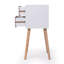 Table de chevet avec 2 tiroirs, tables de chevet avec pieds en bois massif et rangement, table d'appoint-107201844