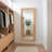 Rectangle Rattan Mirror Wood Frame Mirror Full Length Mirror Hanging-1240154246