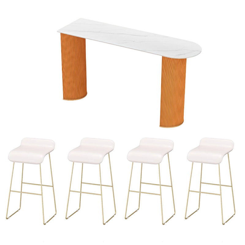 Geise, Orange, Blanc, H 41,3 po x L 78,7 po x l 15,7 po