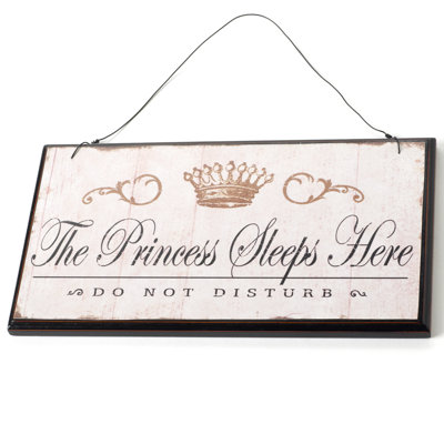 Letha The Princess Sleeps Here Hanging Sign