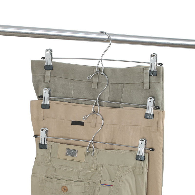Cintres en métal avec pinces pour jupe / pantalons Alica