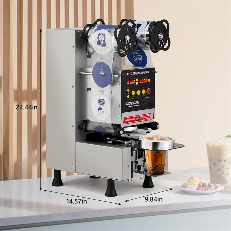 350W 110V Automatic Cup Sealing Machine, Silver