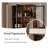 27.56" Lighted Corner Wine Cabinet, Modern Minimalist Sideboard with Glass Doors for Living Room