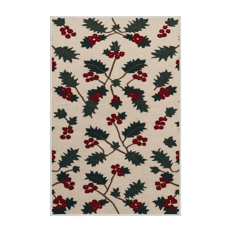  Tapis lavable Lingonberry, Rectangulaire 2 pi x 3 pi