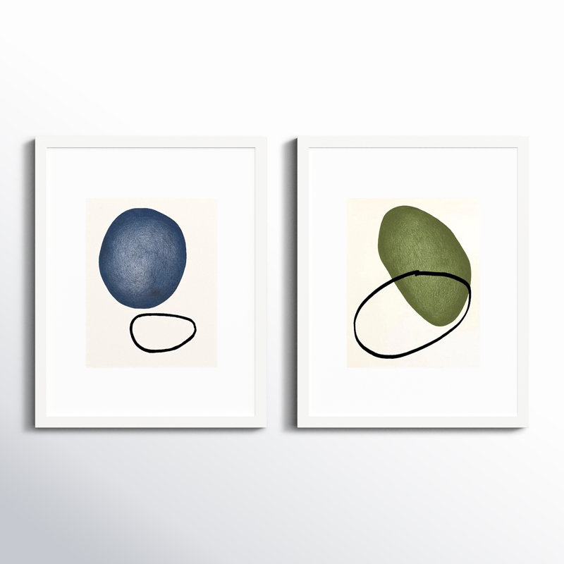 No. 151 & 167, Set Of 2 Print by Katy Montica, 30" H x 24" W x 1.25" D, White Framed Paper