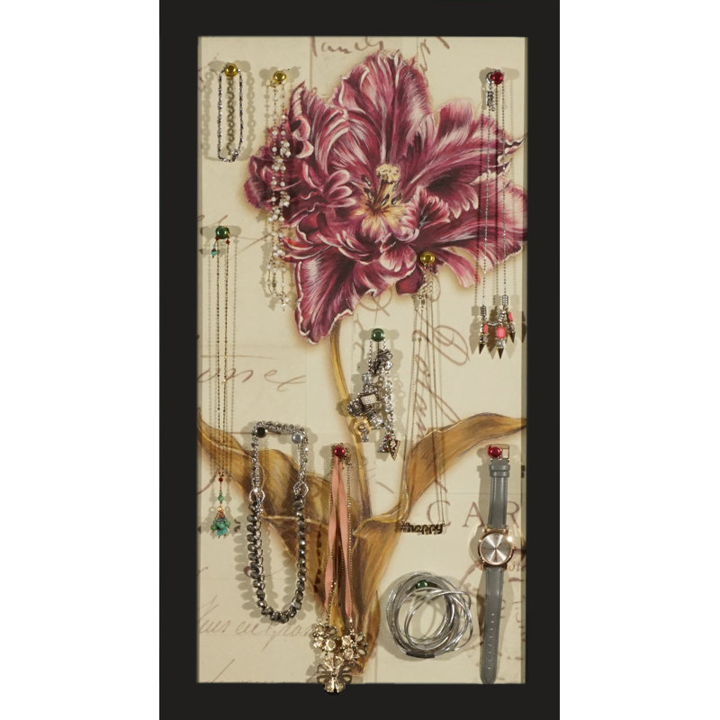 Porte-bijoux mural magnétique floral