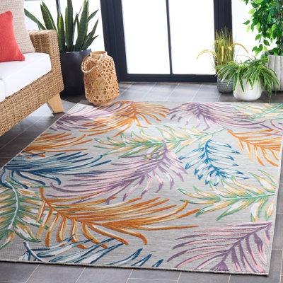 Tapis Cabana 458 à motif floral pour intérieur/extérieur