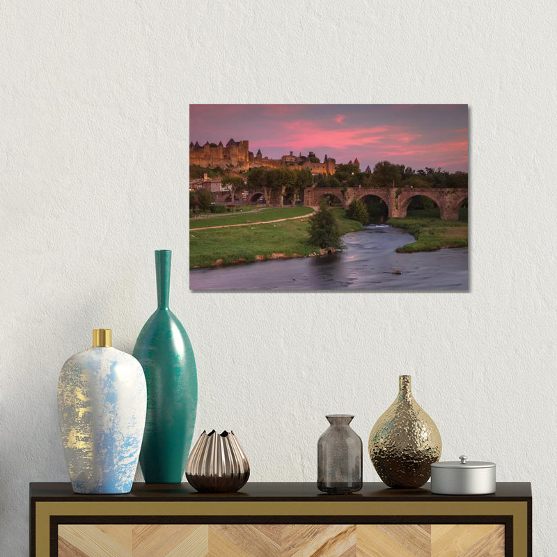 Carcassonne by Sergio Lanza - Gallery-Wrapped Canvas Giclée on Canvas, 30.48 cm H x 45.72 cm W, Wrapped Canvas