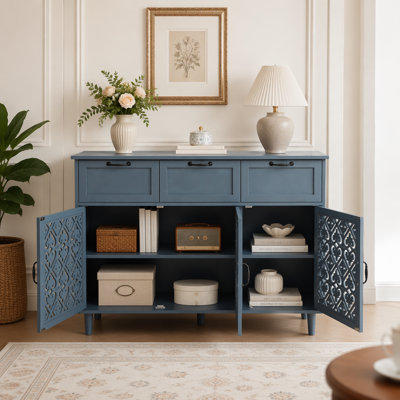 Armoire de rangement 3 portes et 3 tiroirs Timeless, un ajout pratique et élégant pour organiser votre espace de vie.