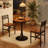 3-Piece Round Dining Table Set, Industrial Style Small Kitchen Table And Chairs For 2-1996500205