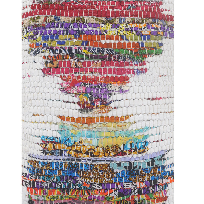 Nomad 20" Square Multicolor Cotton Geometric Throw Pillow
