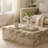 Rey Cocktail Coffee Table, 48 Inch Rectangular Natural  Marble Body-115291593