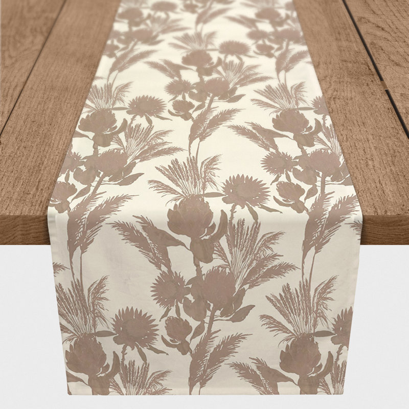 Chemin de table rectangulaire, 90 po x 16 po, Beige