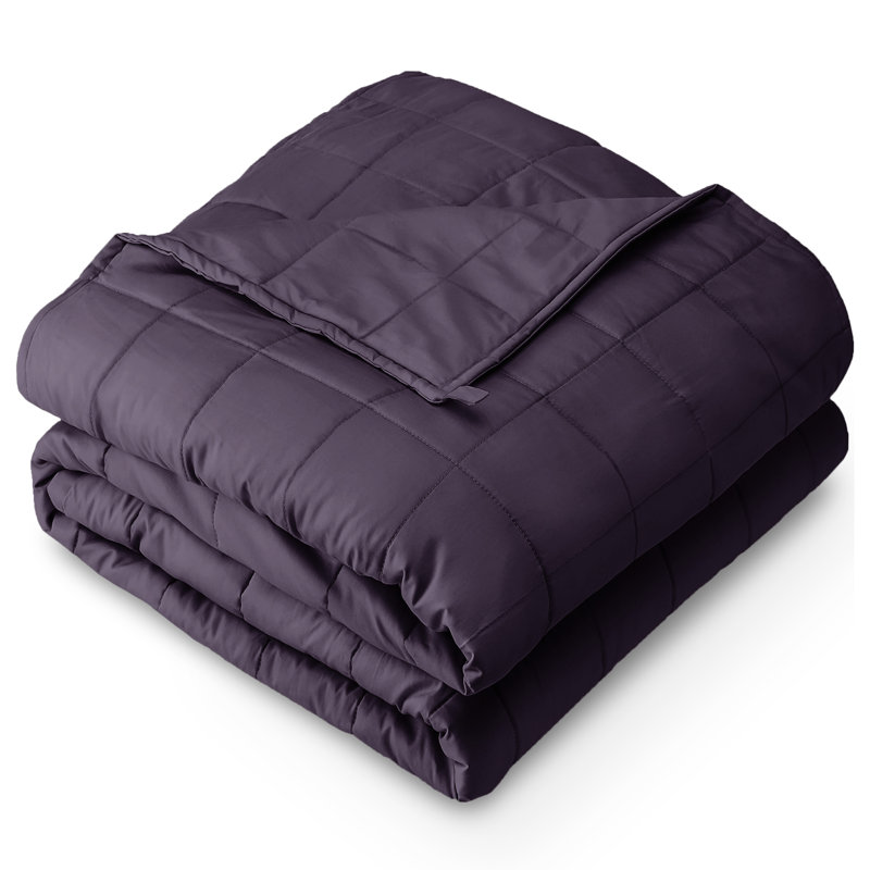 Couverture en coton sergé, l 48 po x L 72 po, 15 lb, Aubergine
