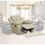 Fauteuil inclinable en cuir recyclé beige