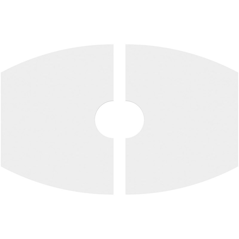 Médaillon de plafond contemporain en PVC de qualité architecturale Kailey, H 1 po x l 24 po x P 16 po