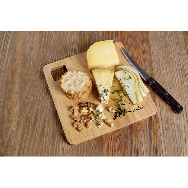 2 Piece Rubberwood Chopping Board Set