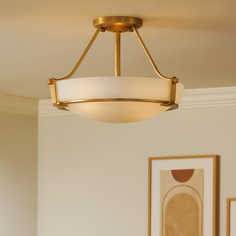 Plafonnier bol semi-encastré 3 lumières Hathaway