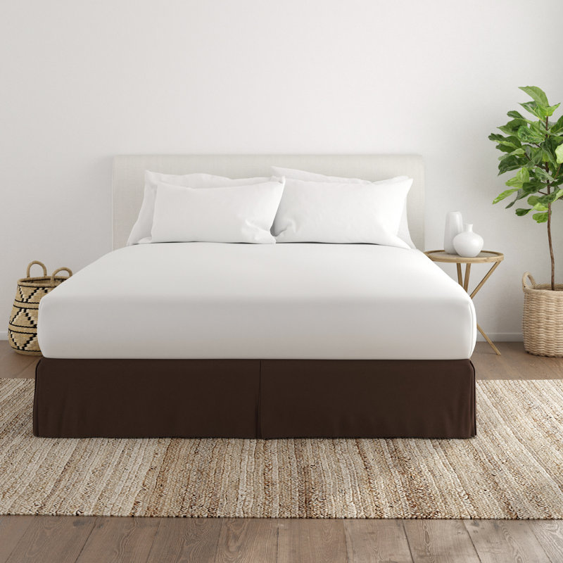Chocolate Brown Queen Cotton Polyester Bed Skirt