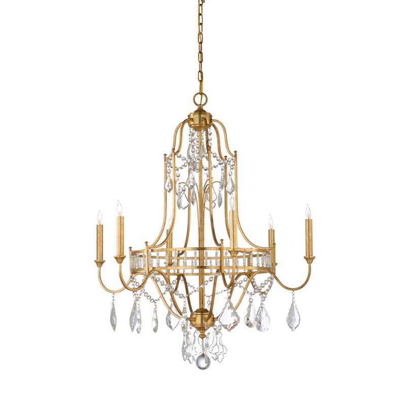Buckhead 12 - Light Chandelier, Antique Gold Leaf