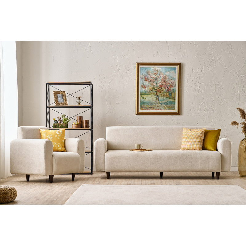 Bolat Living Room Set, Cream