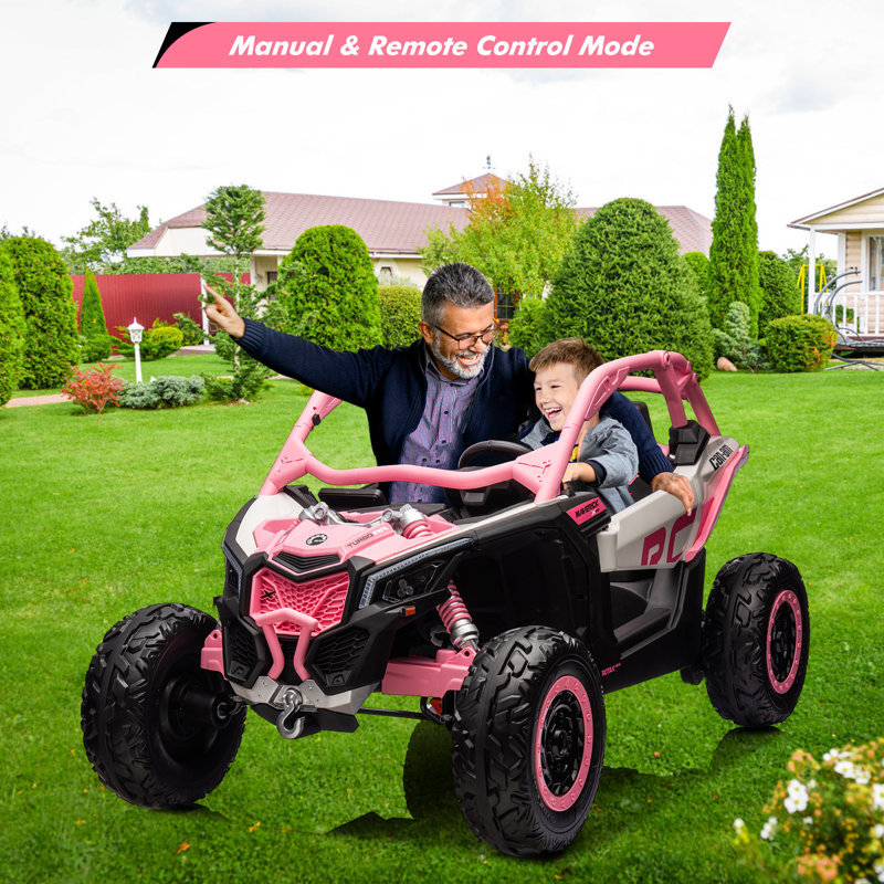UTV 2 places électrique pour enfants certifié CAN-AM, Rose