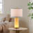 22 Inch Marble Table Lamp Set with LED Night Light and Bulbs