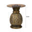 Table d'appoint ananas 23 po avec plateau en verre