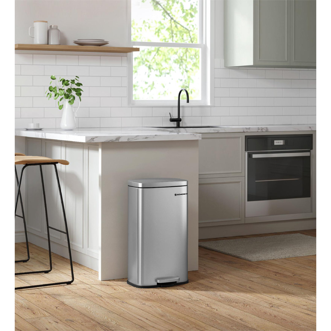 Steel Step On Trash Can - 30L