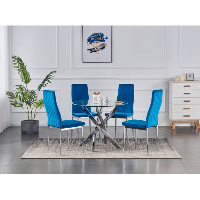 4 - Person Dining Set, Blue