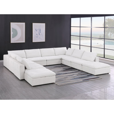 Canapé modulaire avec méridienne 10 pièces Mullica