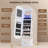 22.05" Wide Freestanding Jewelry Armoire With Mirror And Led Light-763326688