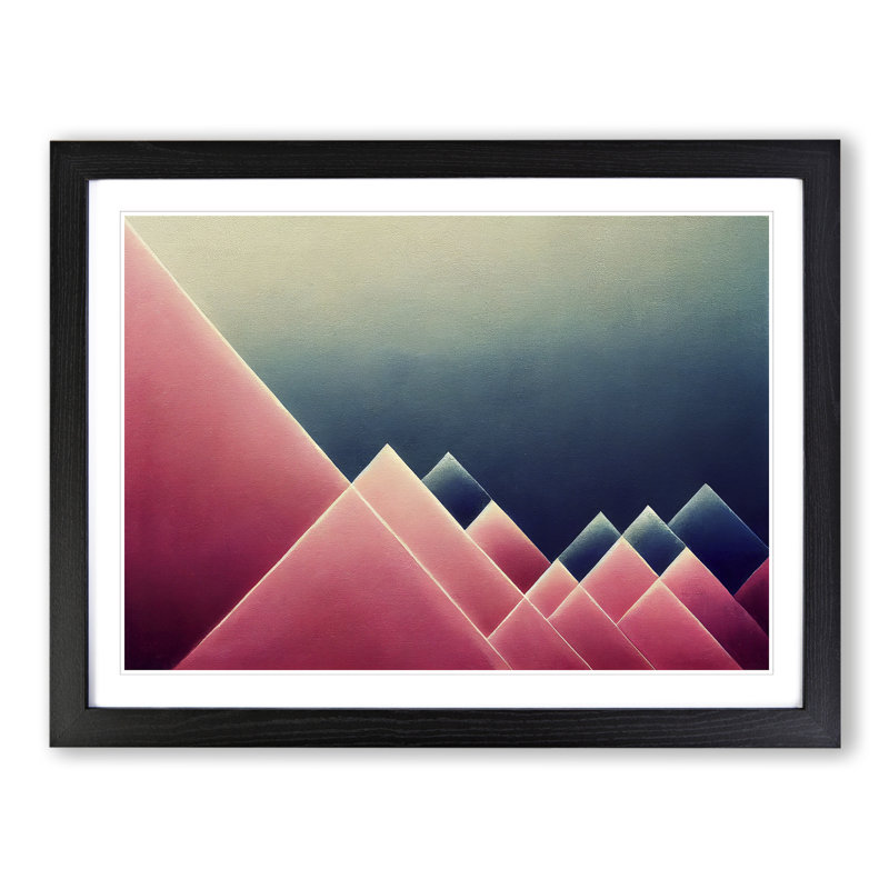 Abstract Minimalism Art - Framed Print, Black, 46cm H x 64cm W x 2cm D