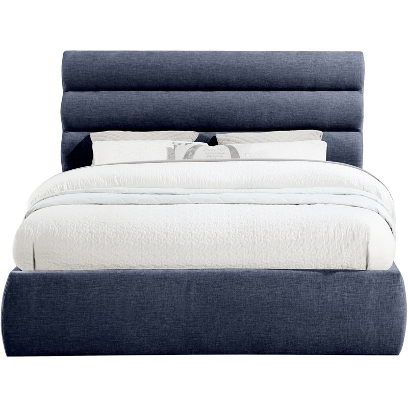 Lit en tissu Adam Chenille, Queen, Navy Chenille Fabric