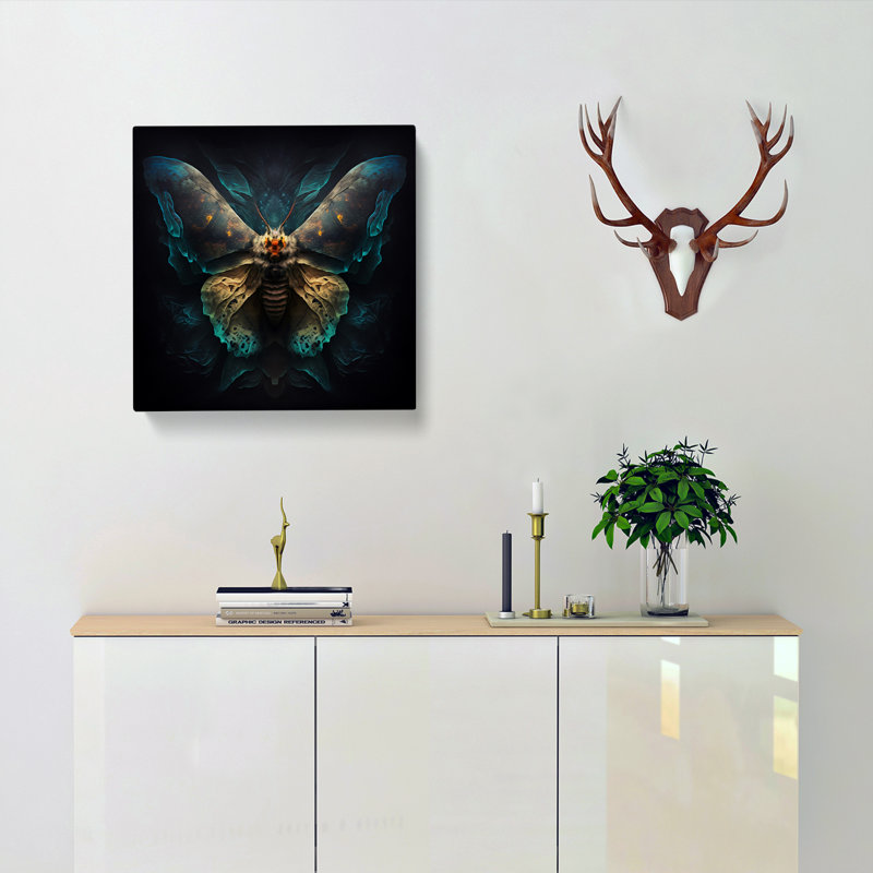 Moth Expressionism - No Frame Print, 50cm H x 50cm W x 3cm D