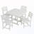 5-Piece Outdoor Dining Set With Square Table And 4 Chairs And Umbrella Hole-278628024-278628031