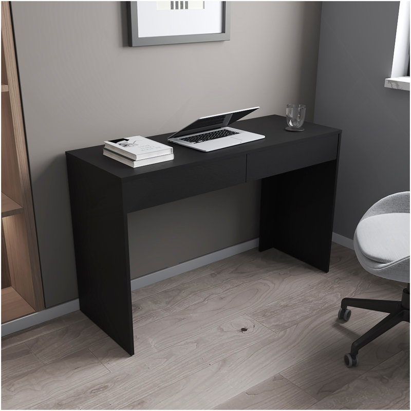 Bureau d'ordinateur à 2 tiroirs Wenge