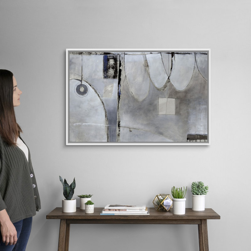 Reproduction d'art sur toile, Cadre flottant blanc, H 26 po x l 38 po x P 1,75 po