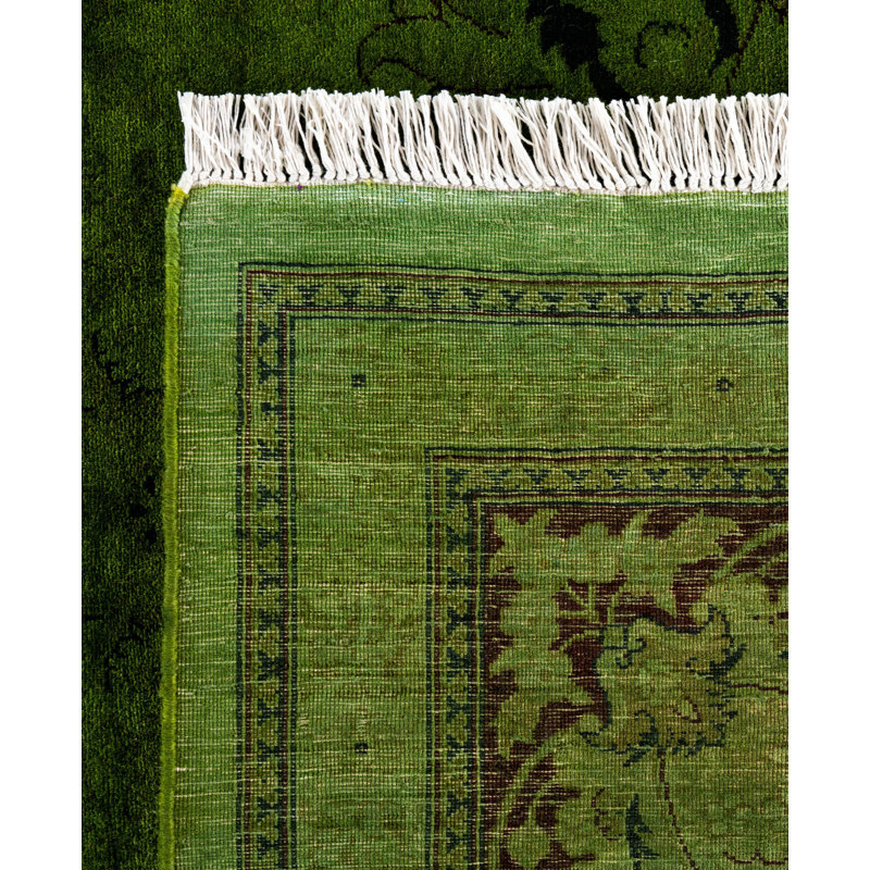 Overdyed One-of-a-Kind 9' 4" X 12' 2" Hand Knotted Area Rug