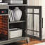 Meuble télé 55 po avec foyer électrique KD, gris délavé-1221471137